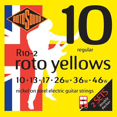 r102 Rotosound Roto nickel wound electric guitar strings. Best quality affordable giutar string for rock pop country metal funk blues