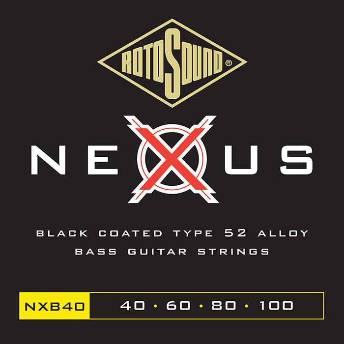 NXB40 Rotosound Nexus Polymer Coated 40 100 Type 52 medium scale standard electric bass guitar strings set elixir ellixir elixer elicksir XT