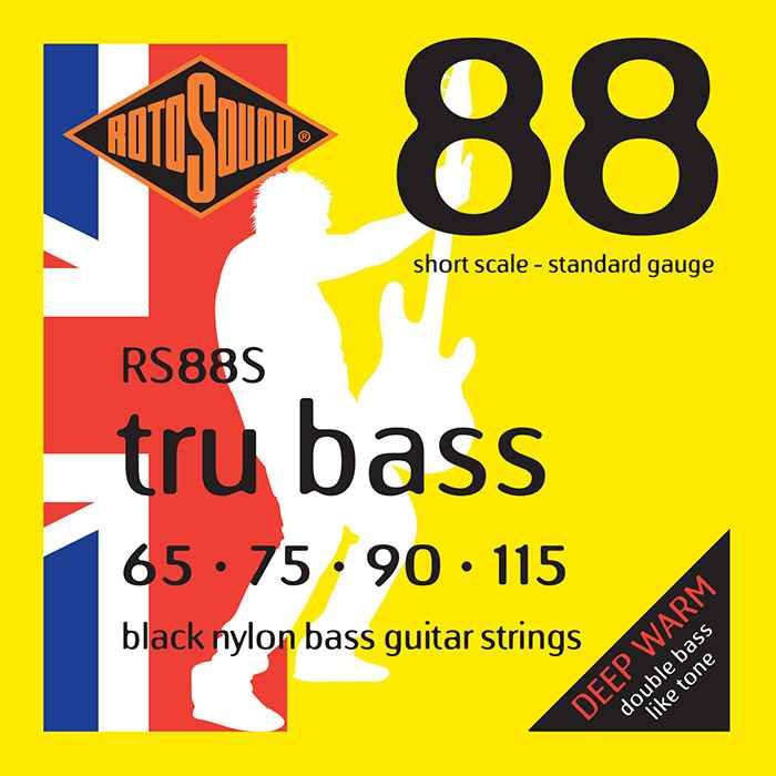 rs88s Rotosound Tru Bass guitar strings black nylon yellow silk double doublebass tone sound paul mccartney low tension fretless dub reggae