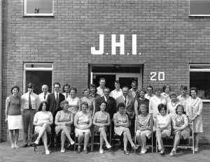 Staff outside JHI factory 20 Upland Road Sidcup